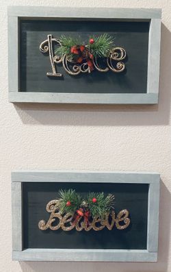 Christmas Peace & Believe frames