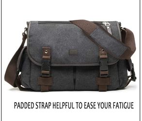 BRAND NEW Tao Qiao Vintage Canvas Messenger Bag Large Book Laptop Shoulder Bag