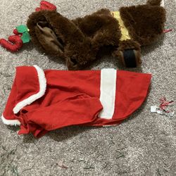 Reindeer And Santa Costume For Your Pup