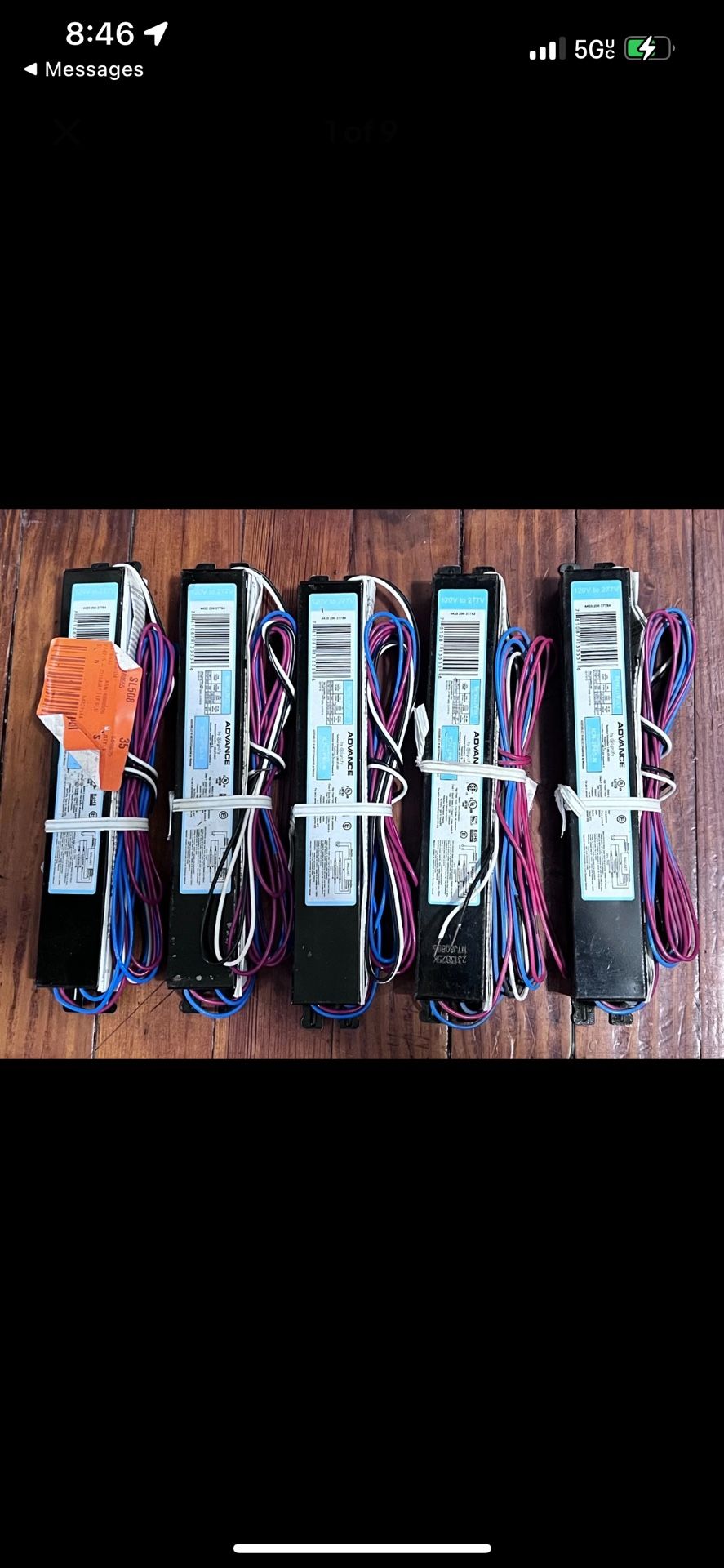5-Pk  Philips Advance 60W ICN-2P60-N, 120/277V Instant Start Electronic Ballast