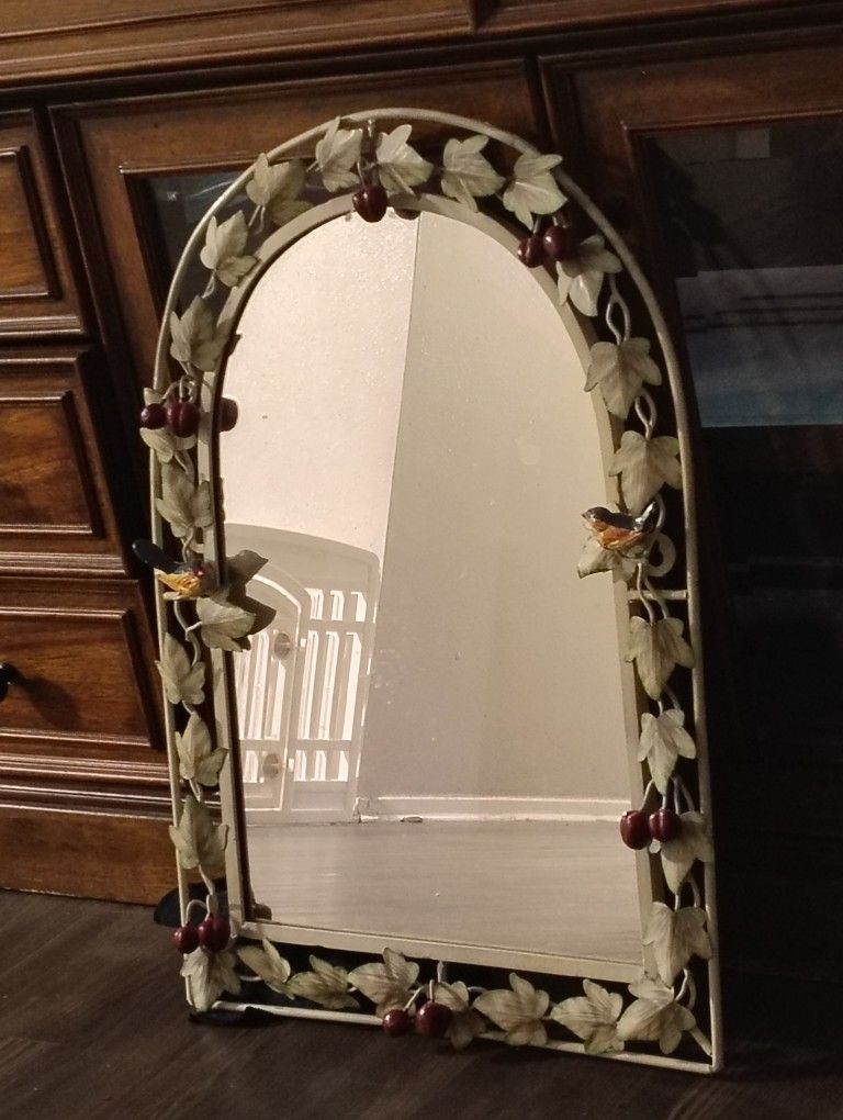 Vintage Italian Metal Tole Mirror