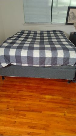 King Size Metal Bed Frame + Queen Size Metal Bed Frame with Box