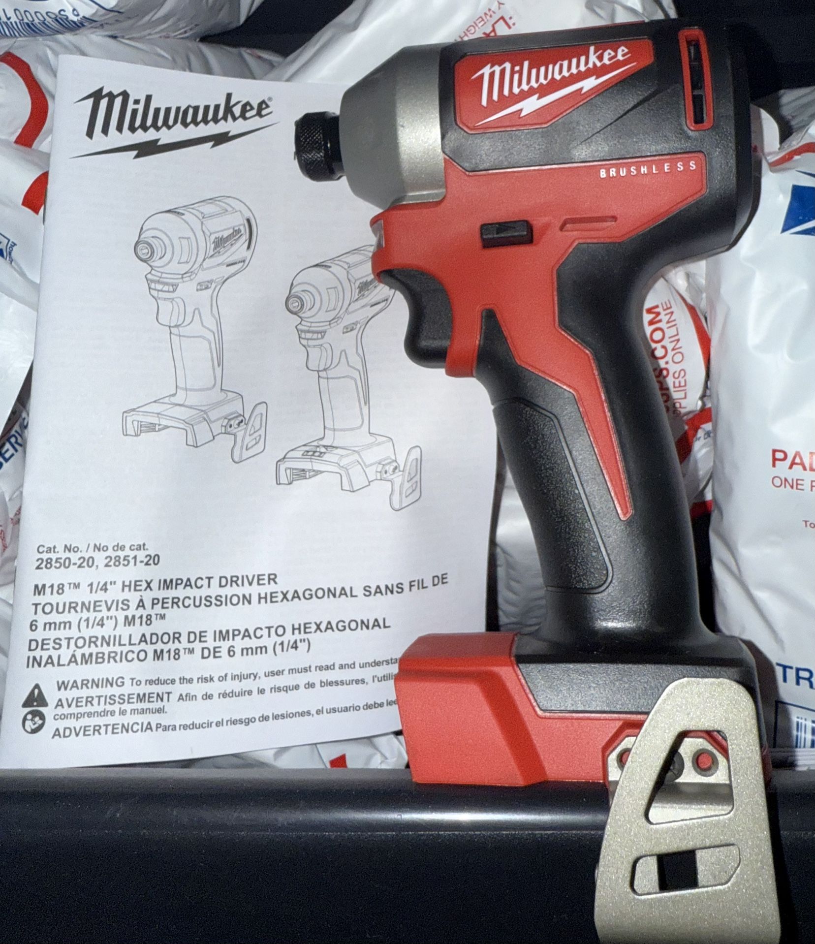 Milwaukee M18 Brushless 1/4” Hex Impact Driver. Tool Only. (New From Kits) Model #2850-20