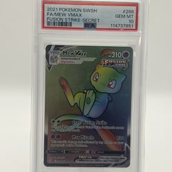 Mew VMAX (Secret) 268/264 Swsh08: Fusion Strike Holo - PSA 10