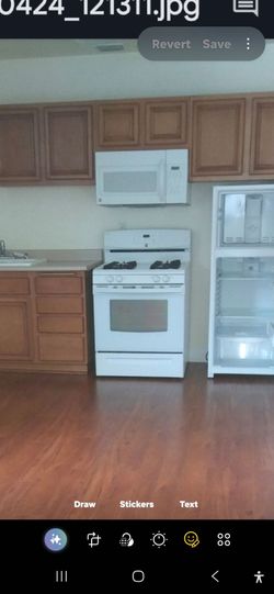 Kenmore gas range and matching under cabinet Microwave