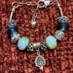 Beautiful Tiel Peacock Charm Bracelet 