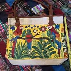 Embroidery Handbag/Tote Bag  handmade From The Caribbean