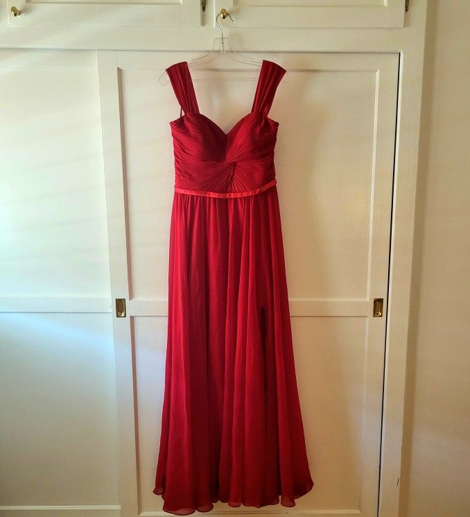 Red Off Shoulder Prom Dress Fits 10/12/14