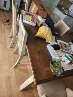 Wood Dining Table with Chairs