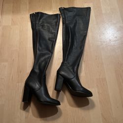 Black Thigh High Boots