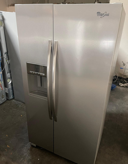Deal: Whirlpool Stainless SxS Refrigerator — Clean, Dispenser