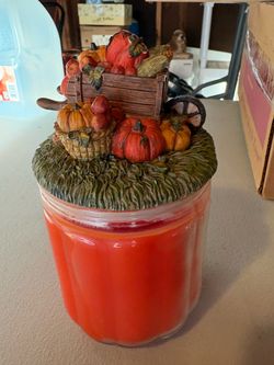 Pumpkin spice scented candle