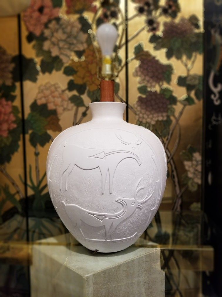 Sculptural Plaster Lamp
