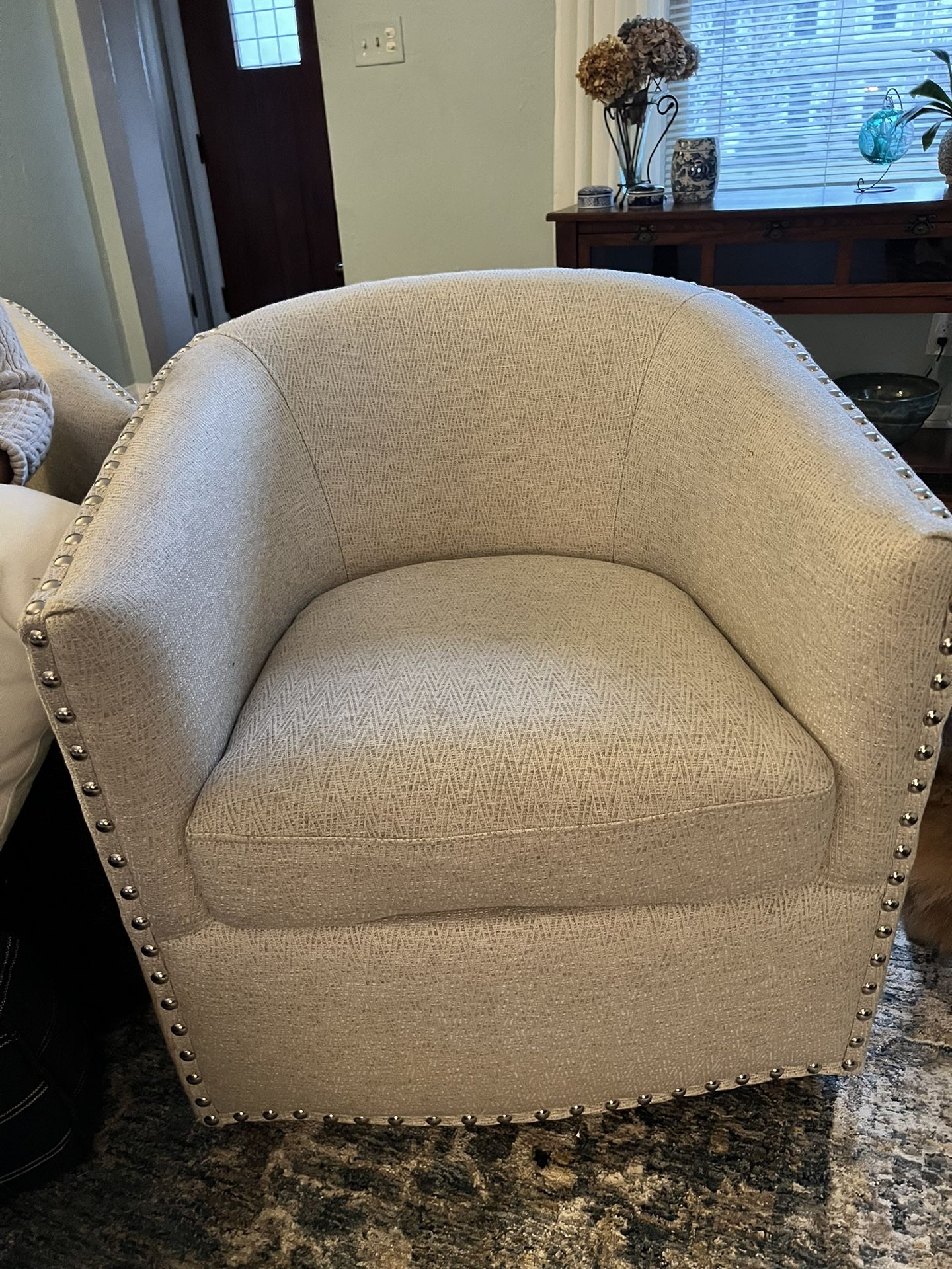 2 Swivel Barrel Chairs