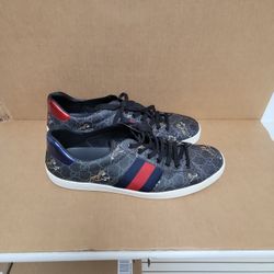 Gucci Ace Web Gg Supreme Monogram Canvas Grey Tiger Size 11