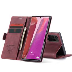 CaseMe Anti-Fall Retro Kickstand Custom Magnetic Card Flip Wallet Leather Cell Phone Case.