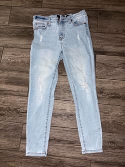 Light Wash Distressed Skinny Jeans