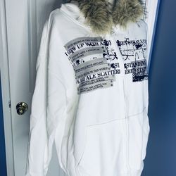 Dekayed Faux Fur Hoodie Sweatshirt Unisex Large 