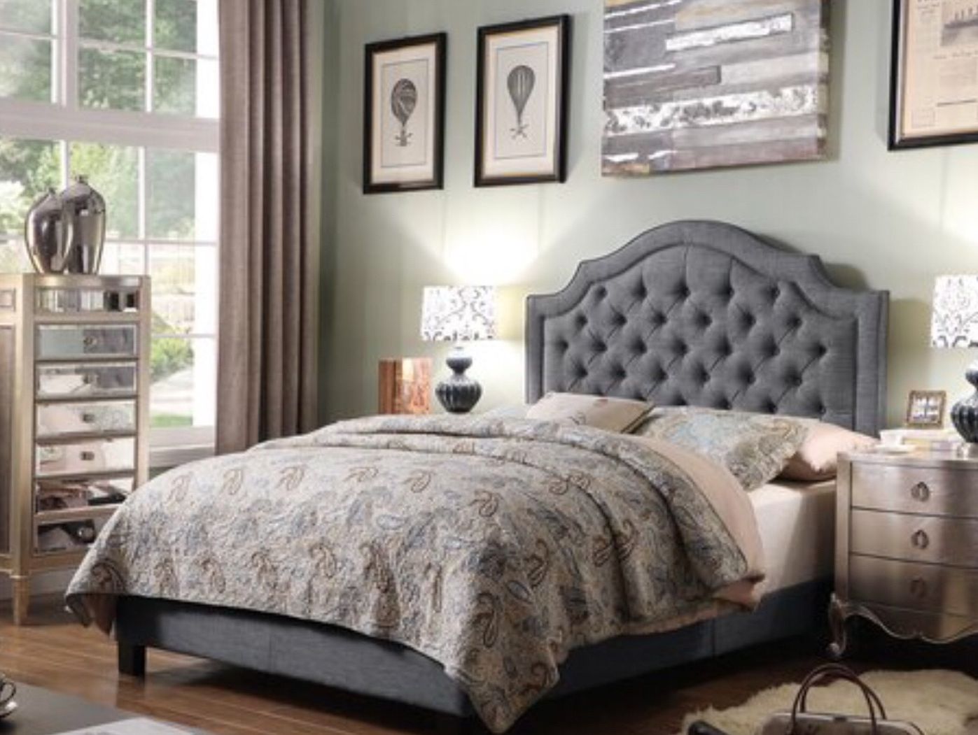 Brand New King Size Upholstered Bed