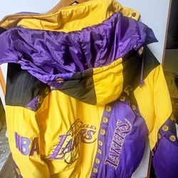 vintage LA Laker jacket w/ hood 