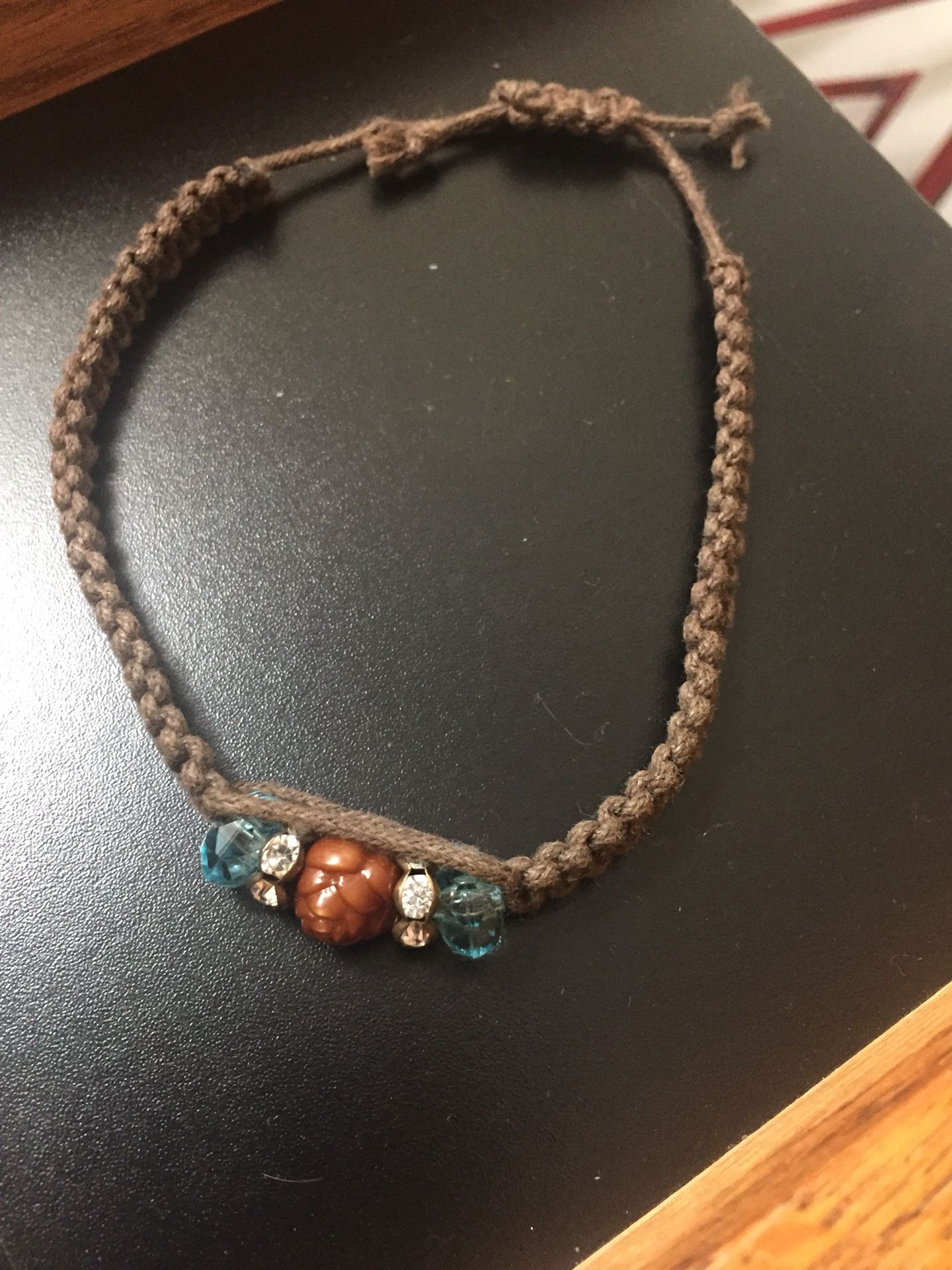 2 Vintage Beads & Cloth Bracelets