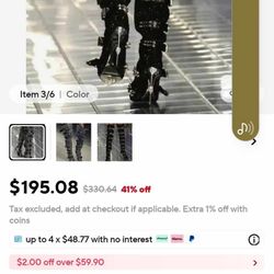 All Black Heel Boots Brand New Size 7