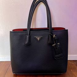 Saraffiano Leather Double PRADA Bag