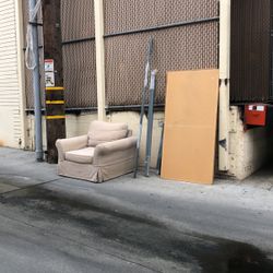 Free Pottery Barn Chair And Shelves 