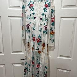 Embroidered Long Dress Size 6