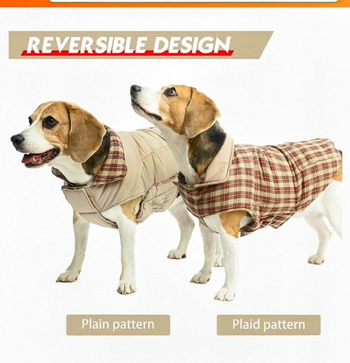 Reversible Dog Winter Coat,