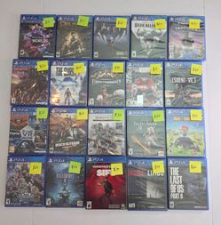 PlayStation 4 & PSVR NEW AND SEALED Game Lot