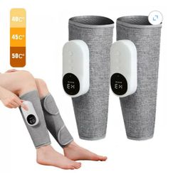 1 Pair Leg Massager for Circulation, Calf Air Compression Massager with Heat, Leg Massager with 3 Intensities, 3 Modes, Easy to use, Muscle Relaxation
