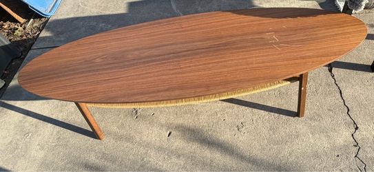 Coffee table, walnut veneer, 70 7/8x23 1/4