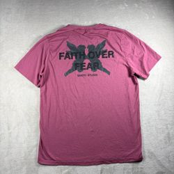 Santo Studio Tempo Faith Over Fear Ultra Graphic Men’s L Purple T-Shirt #10A