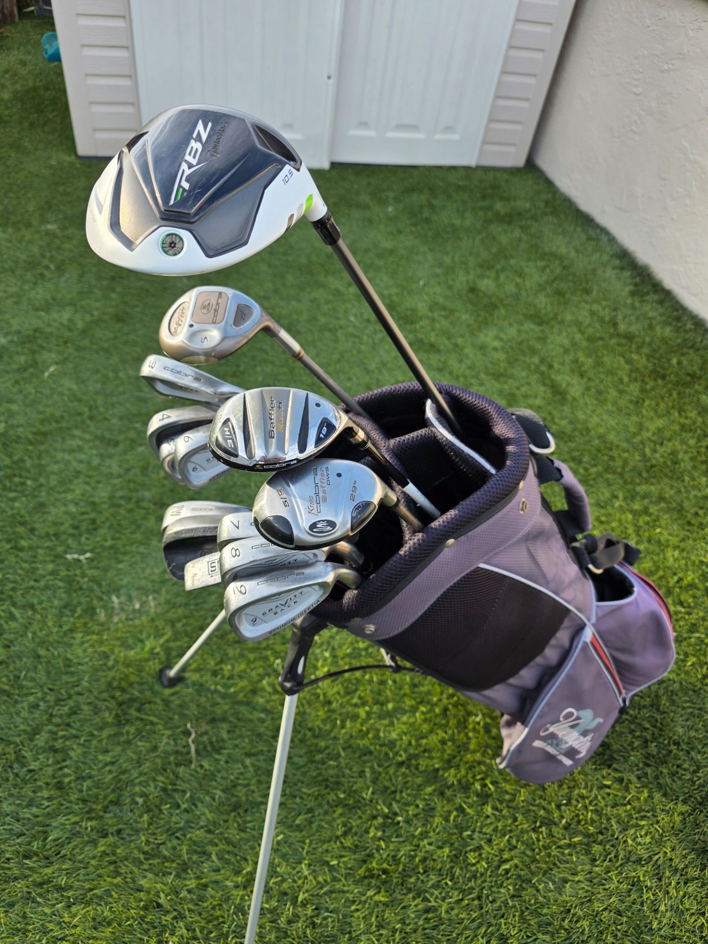Complete Cobra / TaylorMade Golf Club Set + Yuengling Beer Stand Bag – Ready To Play