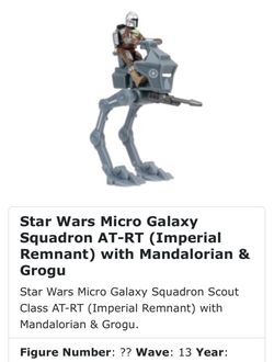 Star Wars Micro Galaxy Squadron Mandalorian and Grogu Scout Series