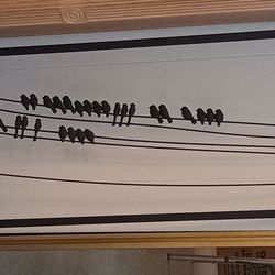 Metal wall hanging.
