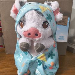 NWT!!  Disney Parks Babies Baby Pua Moana Blanket Pouch Plush 