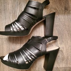 Black Size 11 Michael Open Toe Shoe