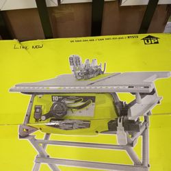 RYOBI 15AMP 10" TABLE SAW WITH STEEL STAND