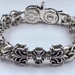 Chrome Hearts Silver Men’s Bracelet 