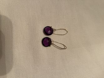 Amethyst Earrings From Kauai