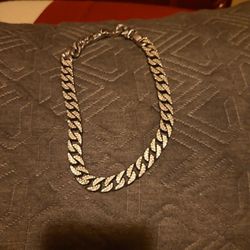 Silver Men's Choker Style Necklace 