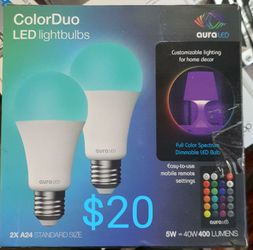 Color duo LED light bulbs