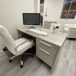 48”x24” Desk With Hanging Box File Cabinet 