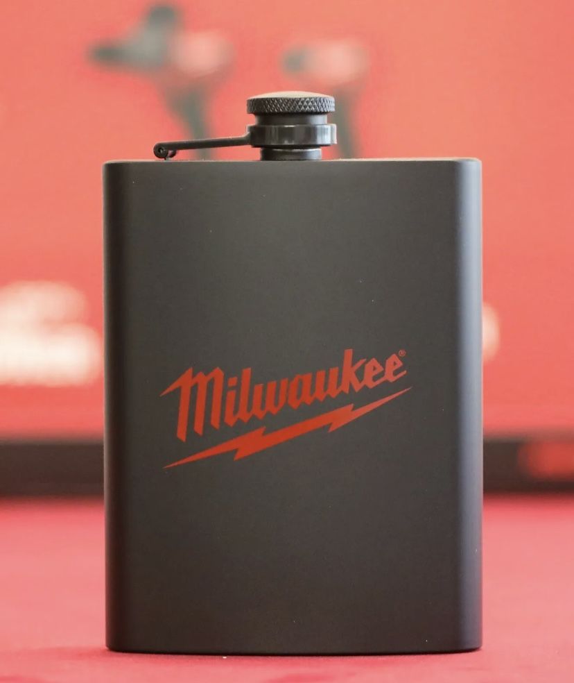 Milwaukee Power Tools 8oz Black Flask The Real Fuel!! M12 M18