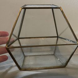 Metal And Glass Planter