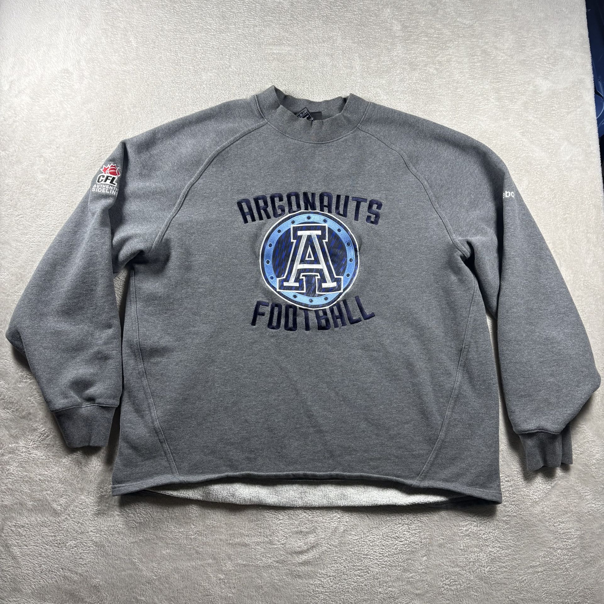 Vintage Toronto Argonauts Reebok CFL Football Mens XL Gray Crewneck Sweater#2253