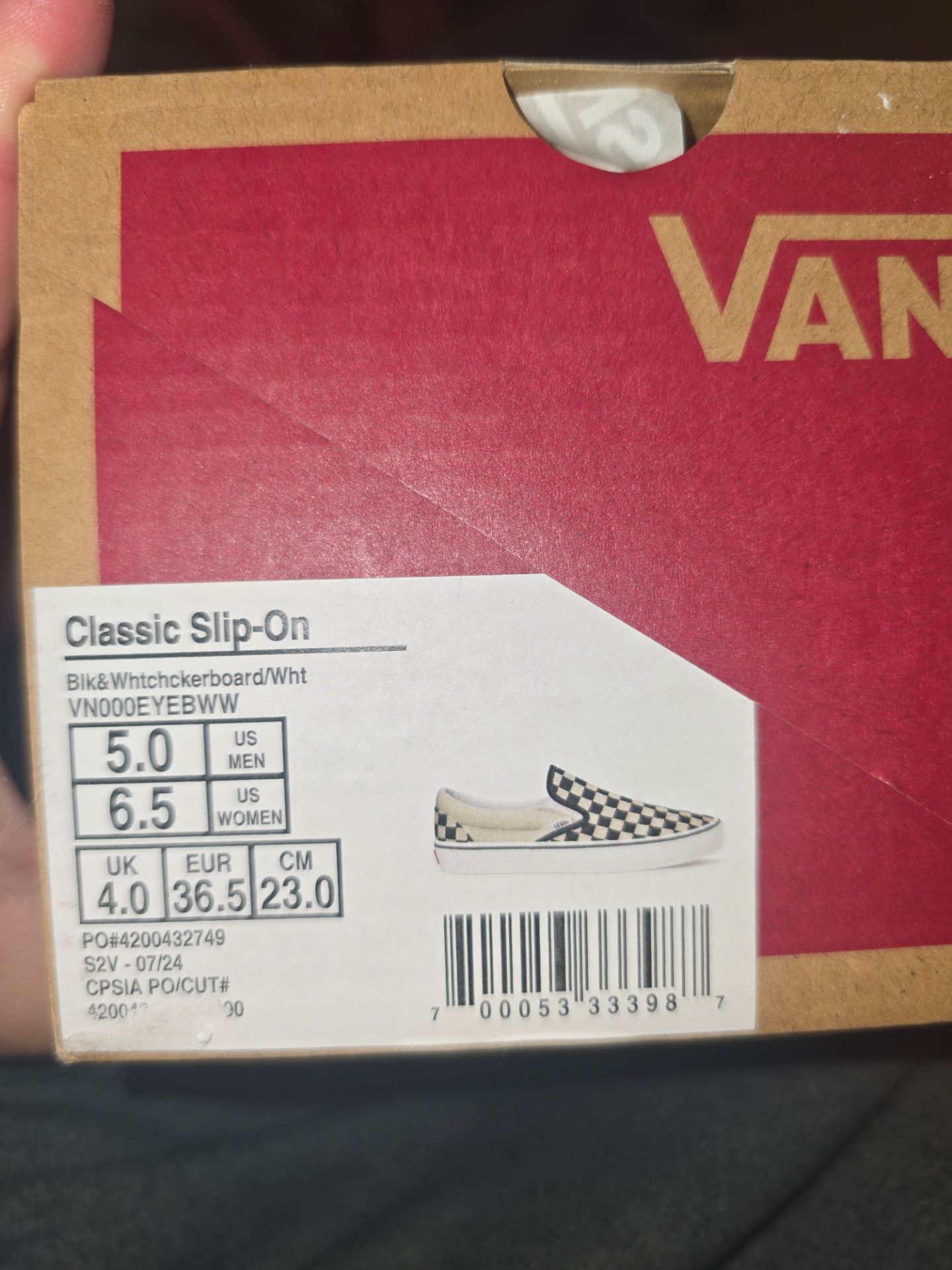 Vans slip on