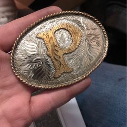 Silversmith Collection Handmade “P” Belt Buckle